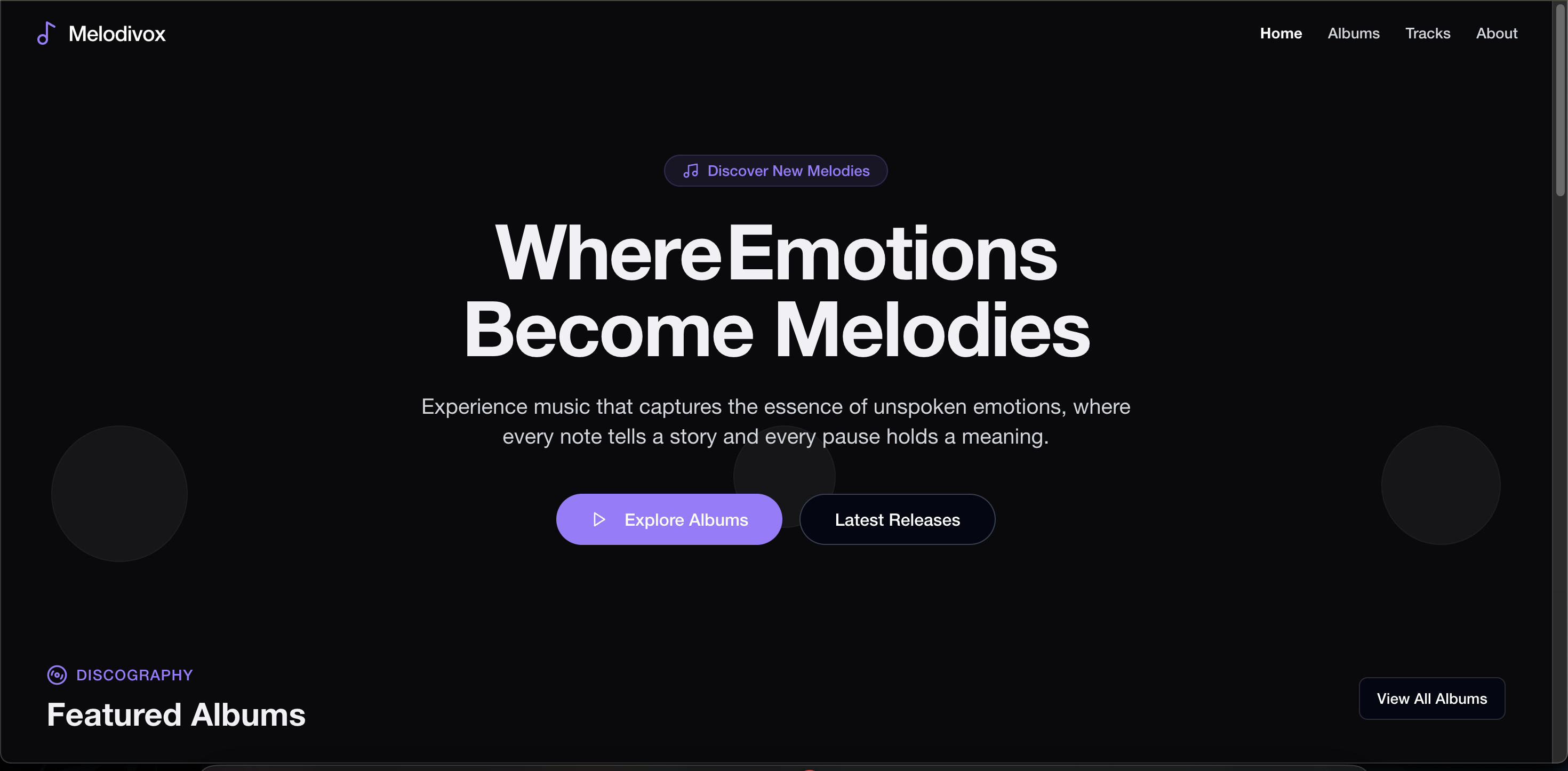 Melodivox Dashboard